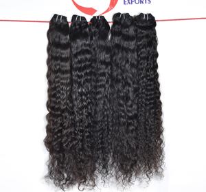 Bouclés 100% faisceau vietnamien gros cuticule aligné machine double trame tissage traitement aucune couleur Extension de cheveux humains - Product Image 1