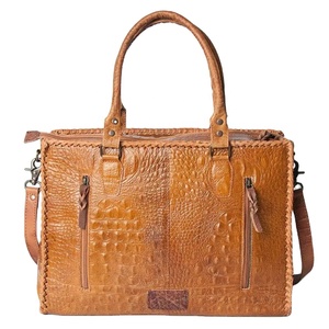 กระเป๋าหนังจระเข้พิมพ์ลายสไตล์โบฮีเมียนดีไซน์คลาสสิกกระเป๋าสะพายข้างแบบปรับแต่งได้สำหรับฤดูใบไม้ร่วงของอินเดีย - Product Image 1