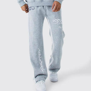 Nouveau style, livraison directe d'usine, survêtement d'hiver grande taille à imprimé graphique, coupe évasée, couleur personnalisée, 100 % coton pour homme - Product Image 4