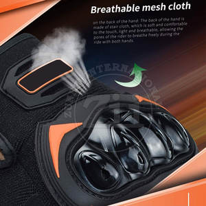 Équipement de protection extérieur, gants de moto en cuir souple, gants de moto à doigts entiers - Product Image 3