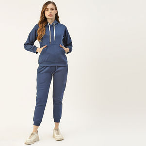 Survêtement en molleton de coton pour femmes survêtements d'été respirants à séchage rapide impression OEM grande taille Logo hiver ensembles solides - Product Image 1