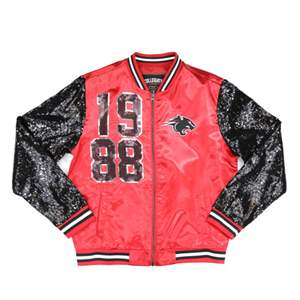 Chaqueta Universitaria Clark Atlanta Panthers 1988 con Mangas de Lentejuelas, Ropa Universitaria Personalizada HBCU, Prenda Tejida Unisex al por Mayor - Product Image 3