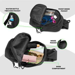 Sac à bandoulière léger avec plusieurs poches pour organiser les essentiels quotidiens, sac à bandoulière à la mode avec grande capacité - Product Image 4