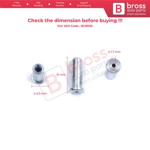 BCR035 câble de régulateur de fenêtre câble métallique extrémité goupille d'arrêt Rivet 6.5x1 5/1mm 100 pièces Bross pièces automobiles fabriquées en turquie - Product Image 2