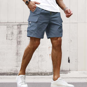 Short de jogging athlétique décontracté solide pour hommes Short d'entraînement léger respirant à séchage rapide évacuation de l'humidité taille élastique pour - Product Image 4