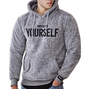 เสื้อฮู้ดผู้ชายแบบหนา สไตล์สตรีทแวร์ ปักลาย  รับผลิตตามแบบ  โลโก้สั่งทำด้านหน้า  ผ้าฟลีซขนแกะ  เสื้อฮู้ดวินเทจทรงปกติ - Product Image 2