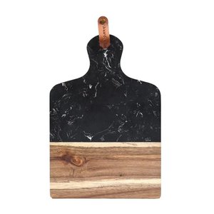 Recién llegado, bloque de carnicero, tablero de servidor de Pizza, bloque de madera de resina, tabla de servir comida de madera, tabla de cortar de madera de Acacia - Product Image 1