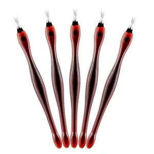 La petite usine de forme de flamme produit 3/32 outil de vernis à ongles multifonctionnel cuticule propre diamant poussoirs à ongles Bits - Product Image 2