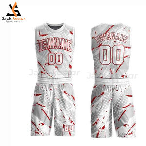 Ensembles d'uniformes de basketball de qualité supérieure, grandes tailles, 100 % polyester, antibactérien, séchage rapide, respirant, design par sublimation - Product Image 5