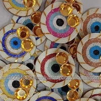 Plateau indien artisanal contre le mauvais œil, Kumkum, pour les fêtes de Diwali, Pooja Thali, pendaison de crémaillère, mariage, remerciement, fournitures de vacances