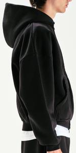 450GSM sweat à capuche surdimensionné coupe courte vêtement d'hiver teint pré-rétréci coupe décontractée doux brossé poly/coton sweat confortable - Product Image 4