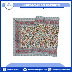 Printed Table Runner Traditional Hand Block Printed Embroidered 100%Pure Cotton Canvas Table Runner 33X120Cms at Wholesale Price - Product Image 2