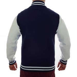 2024 High Quality Custom Embroidery Logo Canvas Front <b>Leather</b> Print Coated Varsity Wool <b>Long</b> Sleeve Men's Spring <b>Jackets</b> New - Product Image 3