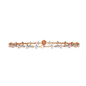 Bracelet en diamants de laboratoire avec motif de fleur alternée en or pour femmes Fabricant et fournisseur Qualité d'exportation - Product Image 5