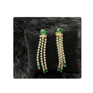 Nuevos pendientes de diamantes naturales de diseñador, pureza de la VS-SI para bodas y fiestas, glamour diario, venta al por mayor de La India - Product Image 2