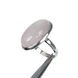 Anillo clásico joyería para mujer plata estilo bohemio joyería 925 plata esterlina cuarzo rosa piedra preciosa anillo hecho a mano regalo para esposa - Product Image 1