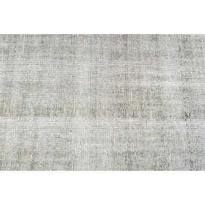 Tapis turc 2,7x6,2 pieds, gris et blanc, bordé de laine, tapis vintage - Product Image 4