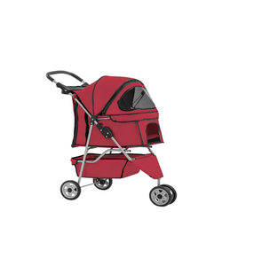 Cochecito de mascotas de tres ruedas de último diseño americano, marco de acero, tela impermeable para viajes de perros medianos - Product Image 6