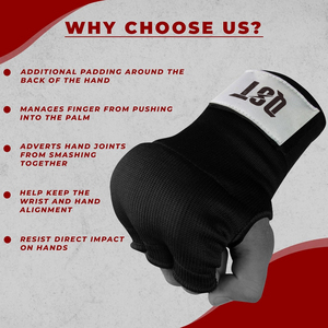 Guantes internos de gel de boxeo profesional con protector para nudillos, empuñaduras de mano que absorben la humedad y transpirables para entrenamiento de MMA y Muay Thai - Product Image 4