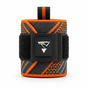 Muñequeras hechas con tela elástica suave, construcción resistente, correa ajustable y ajuste seguro para levantamiento de pesas y crossfit. - Product Image 2