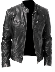 Men's Fashion Design Premium Quality Cowhide Leather Jacket New Arrival Leather Jacket For Men Pu Leather Jackets - Product Image 4