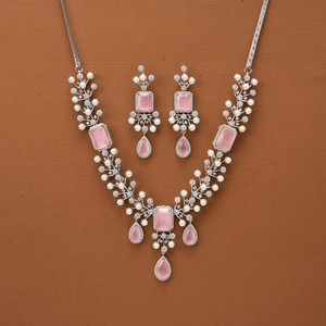 สร้อยคอทองเหลืองทำด้วยมือแบบคลาสสิกพร้อมเซอร์โคเนียลูกบาศก์และโรเดียมชุบความยาว14นิ้วเครื่องประดับครบรอบ - Product Image 5