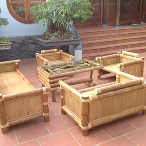 Tavolo e sedie in bambù fatti a mano Set mobili da giardino fatti a mano dal Vietnam