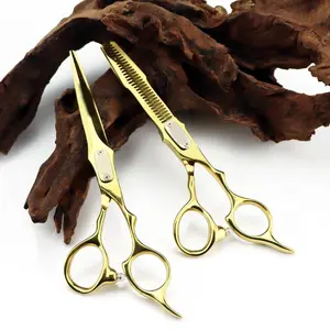 Tesoura de cabelo profissional, tesoura profissional de aço jp 440c de 6 '', com escala, para corte de cabelo e barbeiro, para cabeleireiro