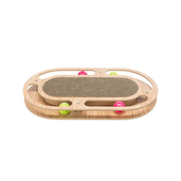 Nouveau Jouet à Billes Interactif en Bois Écologique de Haute Qualité pour Chat, Griffoir pour Animaux de Compagnie, Accessoires pour Animaux en Provenance du Vietnam
