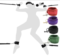 Diskretes Matratzen-Bondage-Set Handschellen Fußfesseln 4 Gepolsterte Fesseln Verstellbare Gurte 4 Farben Passend für Alle Bettgrößen BDSM Erwachsenen-Sexspielzeug