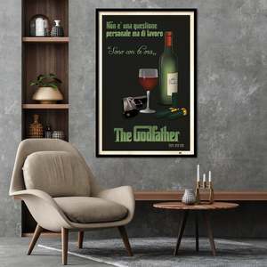 Der Pate Modern Style <b>Poster</b> 'I'm with You Now' Design Wall-Use Paper Weinflasche - Product Image 1