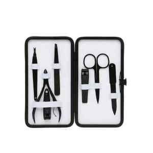 Top meilleurs ensembles de manucure promotionnels 7 pièces Look Premium noir avec étui magnétique outils de beauté Instruments de pédicure - Product Image 2