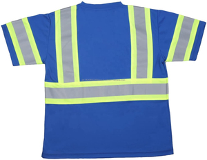 เสื้อยืดนิรภัยผู้ชายพิมพ์โลโก้ตามสั่ง ผ้าสะท้อนแสงมองเห็นได้ชัดเจนสำหรับการวิ่ง ระบายอากาศได้ดี ผลิตในปากีสถานสำหรับเด็กผู้ชาย - Product Image 5