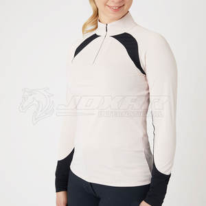 Camisa de capa base de manga larga Ecuestre para mujer Top de equitación de secado rápido transpirable - Product Image 2