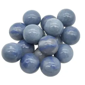 Blue Aventurine Gemstone Balls/Sphere Wholesale Crystal Healing Engraved Usui Reiki Symbols Gemstone Positive Energy Gemstone