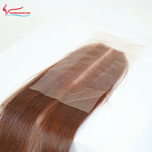 วิกผมคนจริงชาวเวียดนามแบบตรงขอบลูกไม้โปร่งแสงทรงตรงขนาดกลาง2x4 2X6 - Product Image 3