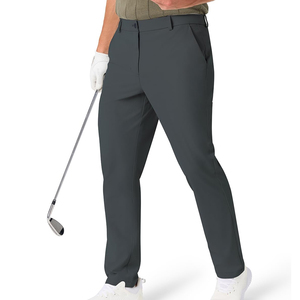 Pantalons droits décontractés pour hommes, fabriqués par des professionnels, en toile teinte unie, prix de gros pour la vente - Product Image 2