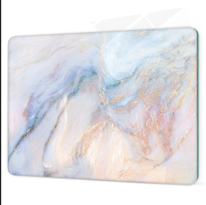 Tagliere all'ingrosso in vetro Ezgi con motivi in marmo dorato per tagliare il piatto di formaggio 20x30 cm