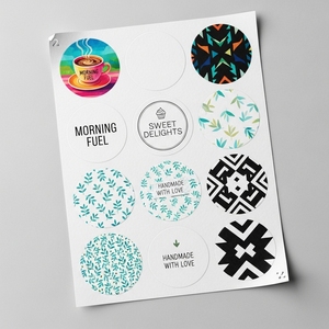 <b>Glossy</b> Matte Rectangular <b>Paper</b> Sticker Label Custom Printed for Bakery Cafe and Handmade Goods Promotion & Decoration - Product Image 2