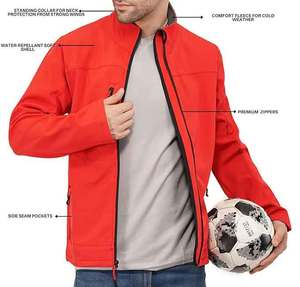 Precios al por mayor baratos Softshell suave chaqueta impermeable para hombre logotipo personalizado diseño OEM - Product Image 4