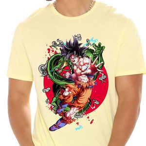 Camiseta Premium DTF Print Camiseta de algodón informal para hombre con cuello redondo Manga corta Premium DTF Print Terry Fabric Liso teñido - Product Image 4