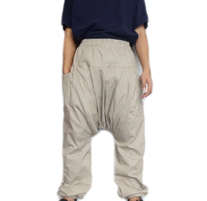 Pantalons de survêtement pour hommes, mode OEM en gros, coupe athlétique, entrejambe tombant, respirants, 100% coton, pantalon personnalisé - Product Image 4