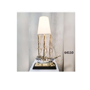 Pièce maîtresse de bateau en laiton massif doré de haute qualité avec Base en bois Navire en laiton décoratif pour la maison Salon et décor de bureau - Product Image 4