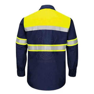 Chemise de sécurité à manches longues haute visibilité, classe 2 ANSI, imperméable, réfléchissante, vêtements de travail haute visibilité, logo pour la construction, la sécurité routière - Product Image 3