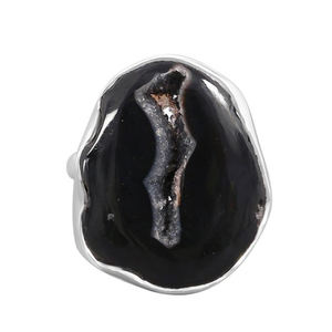 แหวนพลอยโมราสีดำเงินสเตอริง925 - Product Image 2