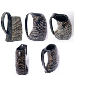 Taza de Cuerno 100% Real Pulida para Fiestas Campestres, Estilo Vikingo Americano Vintage, Ecológica, Apta para Lavavajillas - Product Image 6