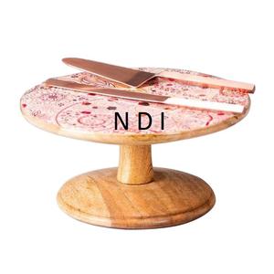 Base para Pastel de Diseño Único, de Lujo, para Fiestas de Cumpleaños, con Acabado Blanco en Polvo y Base Redonda - Product Image 5