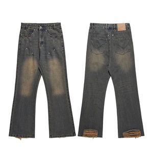 Pantalones Vaqueros Rectos Elásticos de Alta Calidad para Hombre, Estilo Casual, Transpirables, Desgastados, para Invierno - Product Image 1