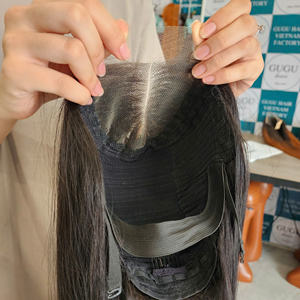 Perruques de cheveux humains Double Drawn 100% Fournisseur de cheveux vietnamiens bruts, Extensions de cheveux humains vierges lisses de couleur naturelle - Product Image 4