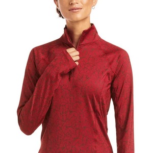 Wholesale Customizable Printed Knitted <b>Long</b> <b>Sleeved</b> <b>Base</b> <b>Layer</b> Women Equestrian Horse Riding Competition Shirts Quick Dry - Product Image 3